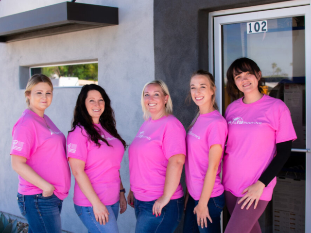 To bring awareness to breast cancer, Axis Roofing Celebrates pink October